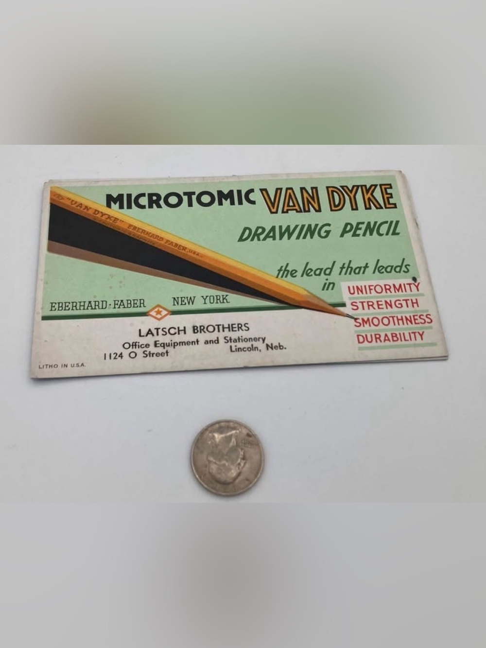 Latsch Bros  1940 Lincoln Nebraska Advertisements ink blotter